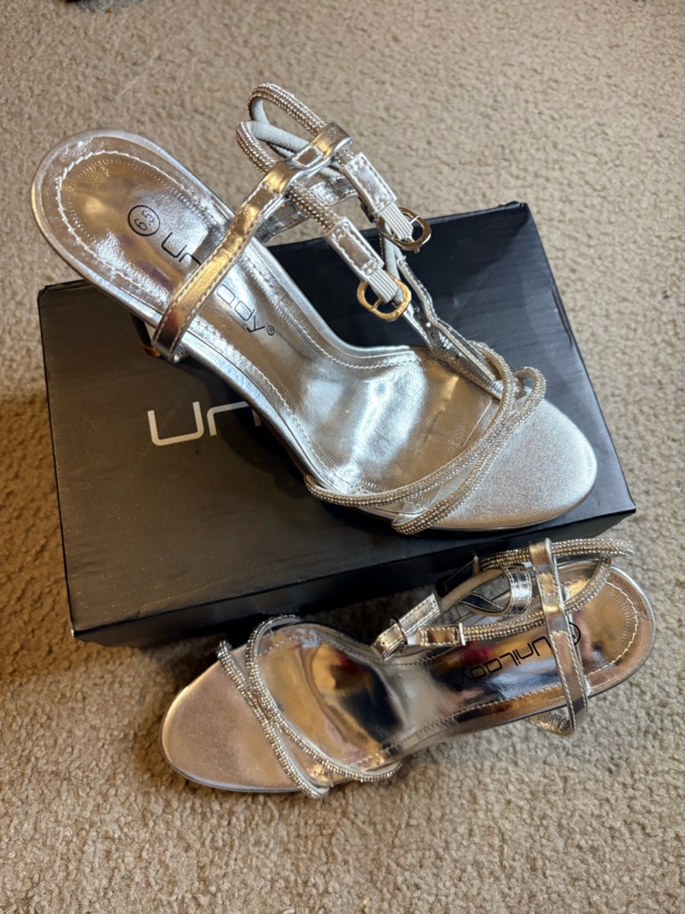 Windsor silver rhinestone sandals